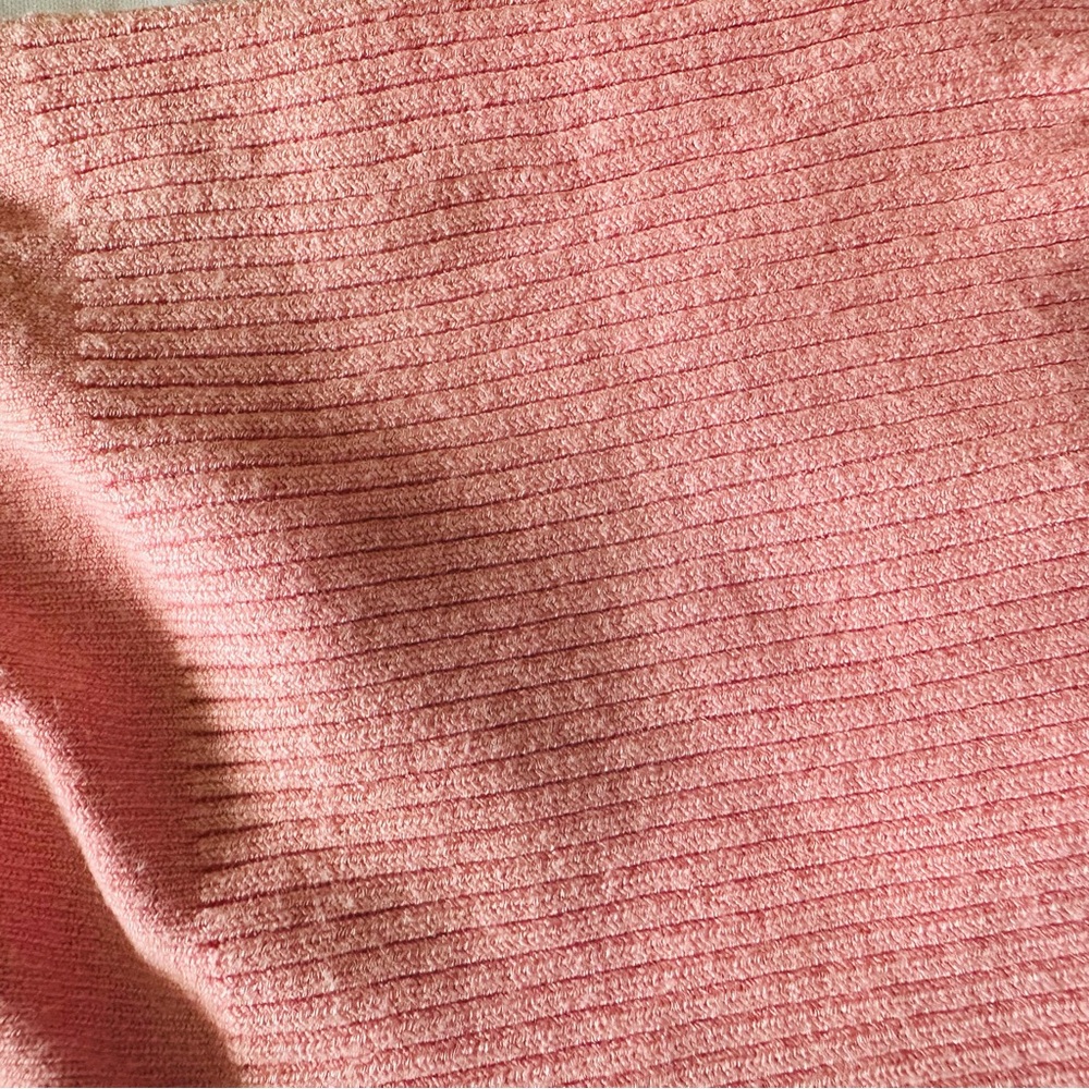 Ann Taylor LOFT Cardigan M | Pink Button Down Ribbed Hem Casual Office Wear - Picture 4 of 5